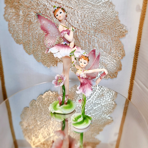Sujet fée danseuse Sujet décoratif fée danseuse parme
