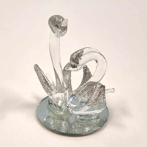 Cygne en cristal argent