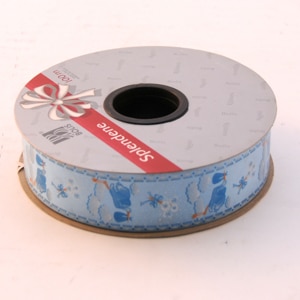 Bolduc bleu cygogne 34mm x 100m