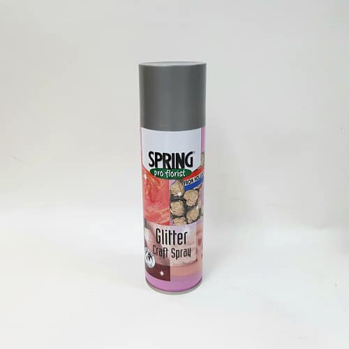 bombe florale paillette argent