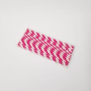 Lot de 25 pailles fuschia
