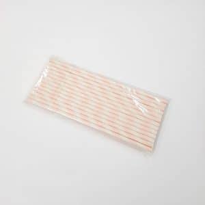 Lot de 25 pailles rose pastel