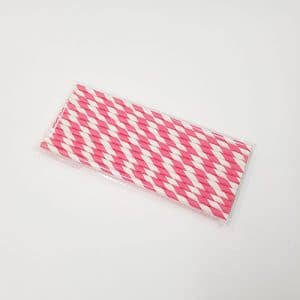 Lot de 25 pailles rose moyen