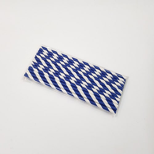 Lot de 25 pailles bleu foncé
