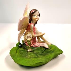 Sujet décoratif fée avec ostensoir