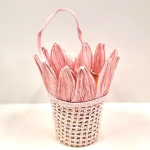 Panier pétale rose