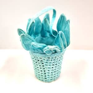 Panier pétale bleu