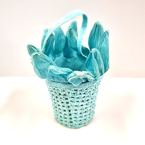 Panier pétale bleu