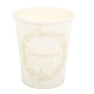 Gobelet communion blanc et or
