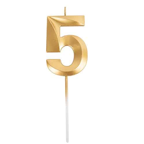 Bougie chiffre 5