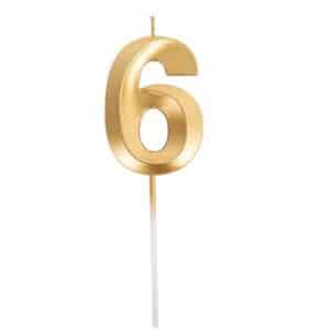 Bougie chiffre 6