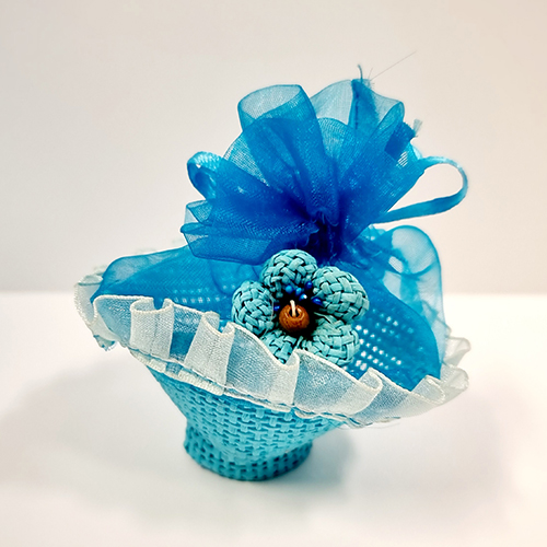 Mini sac jute turquoise