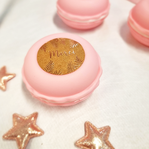 Boite macaron rose