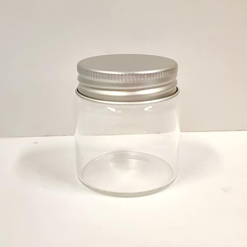 Bocal en verre bouchon vissé