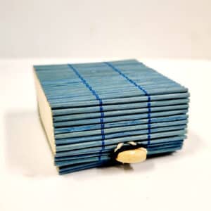 Boite bambou bleue carré