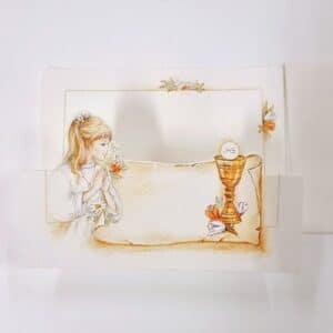 Carte motif calice fille