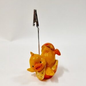 Porte photo canard orange h.6cm