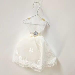 Mini robe deluxe en dentelle et strass