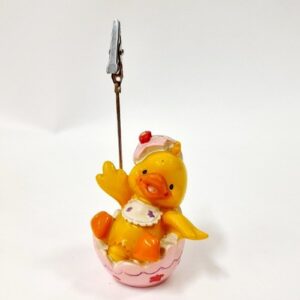 Porte photo canard rose h.6cm
