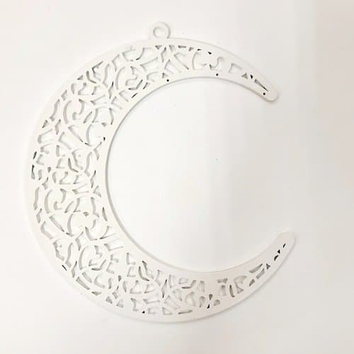 Demi lune bois blanc 20x20x0.3xm – Image 1