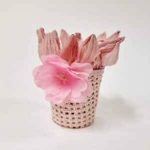 Panier fleur de cerisier 7x11cm