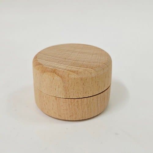 Boite ronde en bois diam.5cm x h3.5cm – Image 1