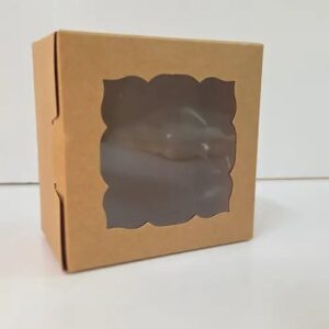 Boite fenêtre kraft 10x10x6cm