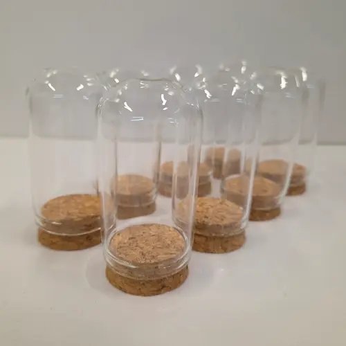 8 Cloches verre 3.7x7cm – Image 1